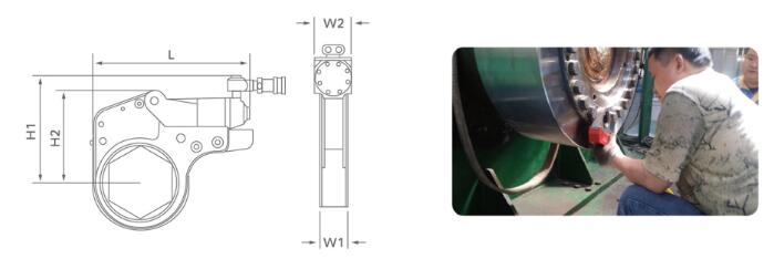 超薄中空型液壓扳手